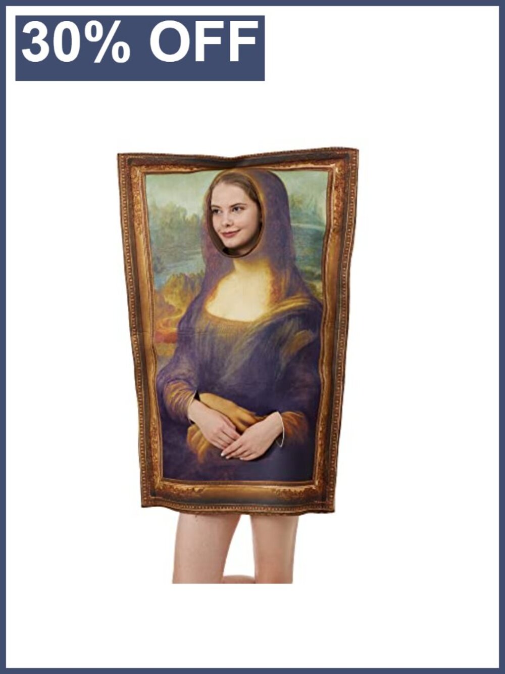 Halloween Famous Painting Costume Mona Lisa Dress Up Adult